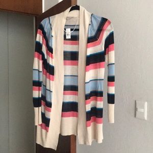Striped drape-y cozy Loft sweater